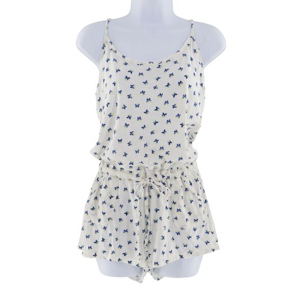 GapBody Cami Romper Womens S White Y2K Style Lounge Butterflycore Casual Weekend - Picture 1 of 7
